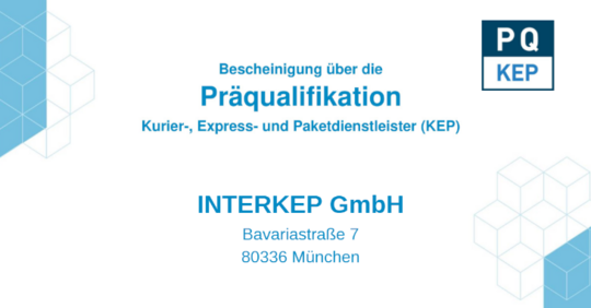 Bescheinigung KEP Präqualifikation